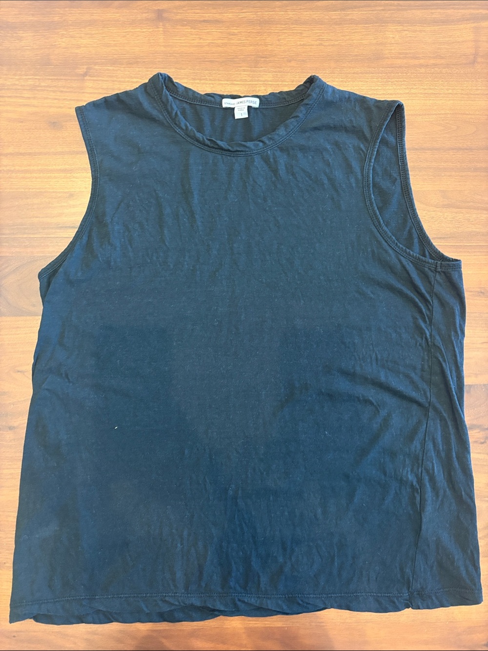 James Perse Dark Gray Sleeveless Muscle Tee